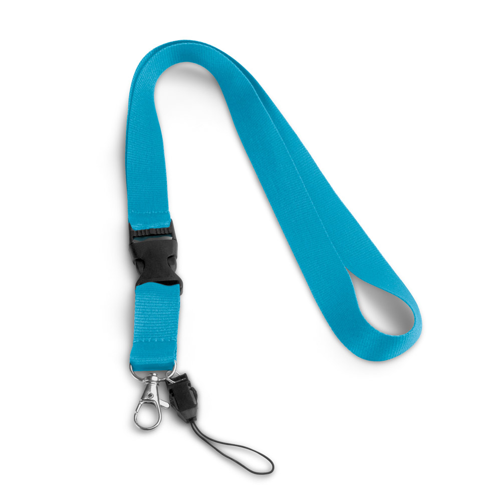Tour de cou personnalisé avec clips Bleu clair